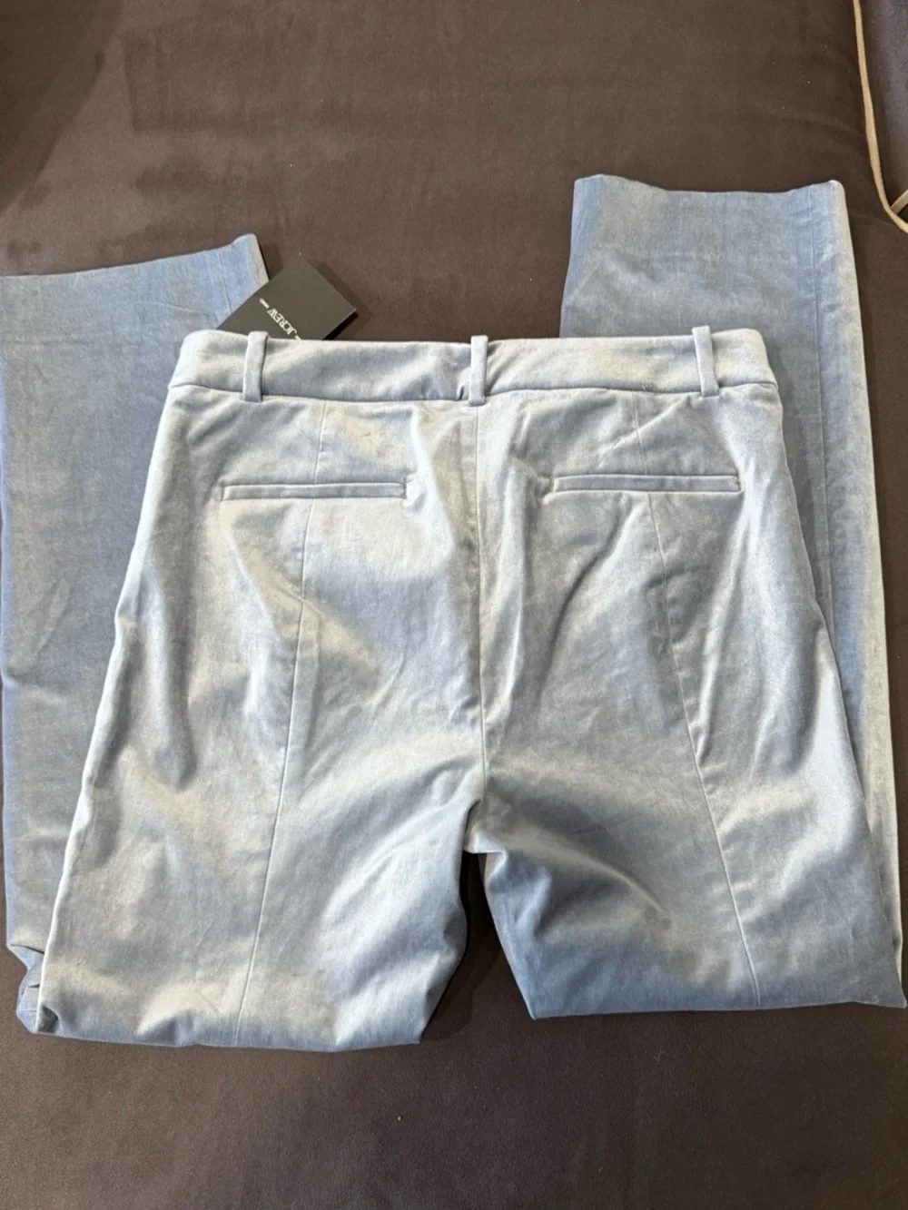 J. Crew Velvet Stella Pant in Slate Blue